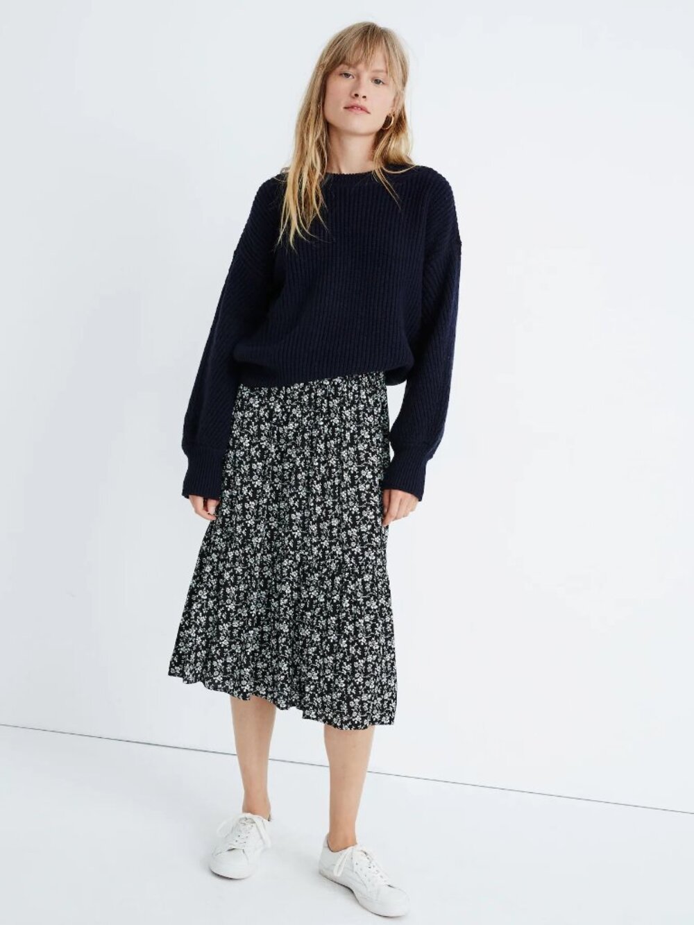 Madewell Navy Fairbanks Pullover Sweater Med NWT